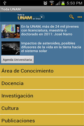 pantalla de entrada