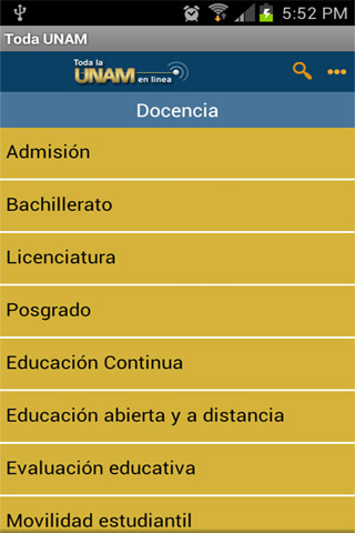 pantalla de entrada